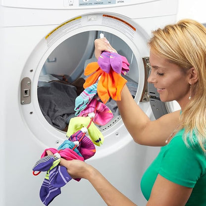 Sock Laundry Solution for Washing Drying & Storing Socks in Pairs, Clip & Hold