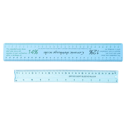 Nishiyuenyi Ceramic Shrinkage Scale Ruler, Ceramic Measuring Ruler, with Standard Ruler, for Pottery Lovers Clay Sculpture Pottery Tools