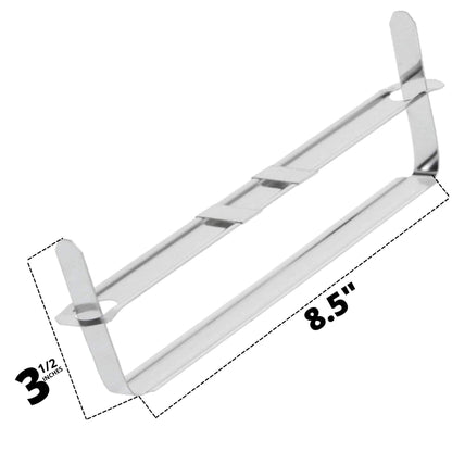 OLYMPX 50 Pcs of 3.5” Capacity Metal Prong Paper Fastener Complete Set, 8.5 Inch Base with Standard 2-Hole Punch Compressor for Paper File Folder, 50 per Box