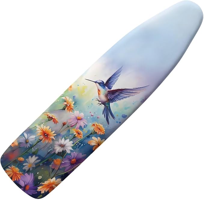 Floral Bird Ironing Board Pad, Extra Thick Heavy Duty Padded