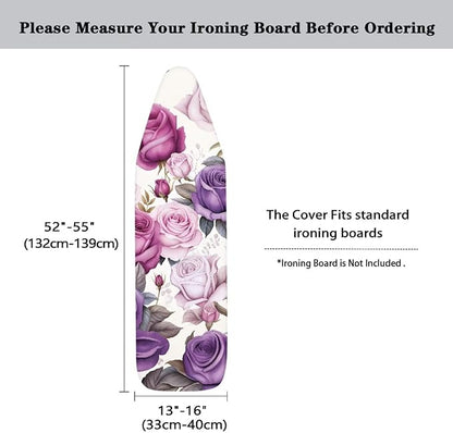Floral Ironing Board Cover and Pad 15x54 Inch, Iron Board Cover