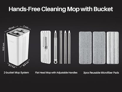 JOYMOOP Mop and Bucket with Wringer Set