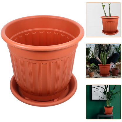 JOINPAYA Roman Column Flower Pot 8.26 Inch Resin Planter for Indoor Plants Succulents Small Flowers Lightweight European Style Garden Decor