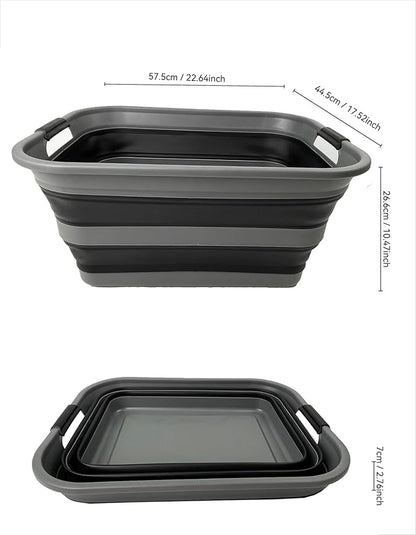 SAMMART 42L Collapsible Plastic Laundry Basket