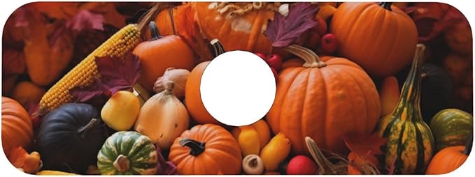 Kitchen Sink Splash Guard Faucet Mat Autumn Fall Pumpkin 15"x5.5", Diatom Mat