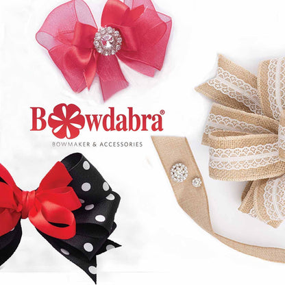 Bowdabra Bow Maker with Large Bowdabra, Mini Bowdabra, 100yd Gold Bow Wire for Ribbon Gift Bows, Swags, Decorations, Hair Bows, Party Favors, Corsages, Wreath Bows, Christmas Decor