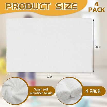 4 Pcs Extra Large Microfiber Cleaning Cloth, Lint and Streak Free
