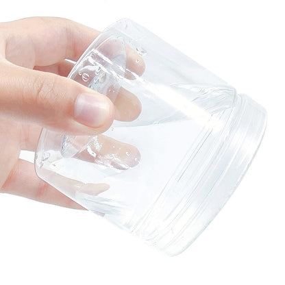 12oz Clear Plastic Storage Jars Containers,8 Pack Refillable Wide-Mouth Plastic Slime Storage Containers for Beauty Products,Kitchen & Household Storage - BPA Free