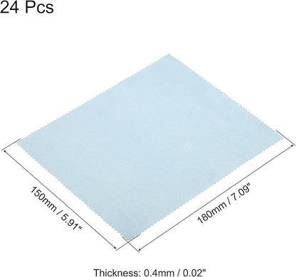 PATIKIL Eyeglass Microfiber Cleaning Cloth 7"x6", 24 Pack Glasses Cleaning