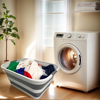 SAMMART Collapsible Plastic Laundry Basket
