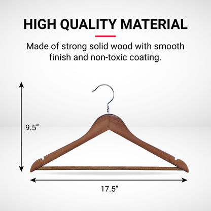 Proman Products - Kascade Hangers, Space Saving Hangers, Customize Your Closet Organization (Walnut, 50-Pack)