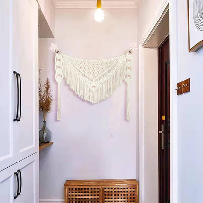 kiido Large Macrame Wall Hanging Boho Tapestry Curtain Fringe Woven Bohemian Wall Decor Home Decoration for Apartment Bedroom Living Room Gallery Baby Nursery-Blossom 35.4" W X 26" H
