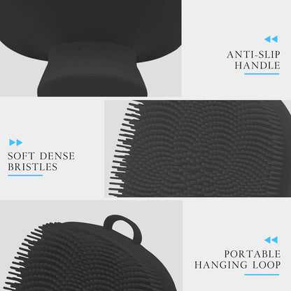 Face Scrubber, Gentle Pore Scrubber Silicone Face Exfoliating Scrubber, Face Wash Brush Manual Waterproof Cleansing Skin Care Face Scrub Wash Brushes for Men and Women