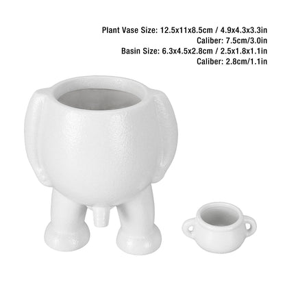 CHICIRIS Ceramic Flower Pot, Unique Little Man Decor Planter, Ceramic Plant Pot for Office Desk, Home Decoration, Unique Desk Accessory, Gift for Home and Office Decor
