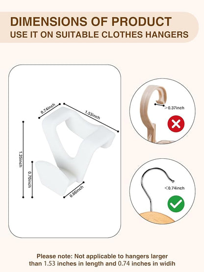 Smartor Clothes Hanger Connector Hooks 120 Pack, Closet Storage and