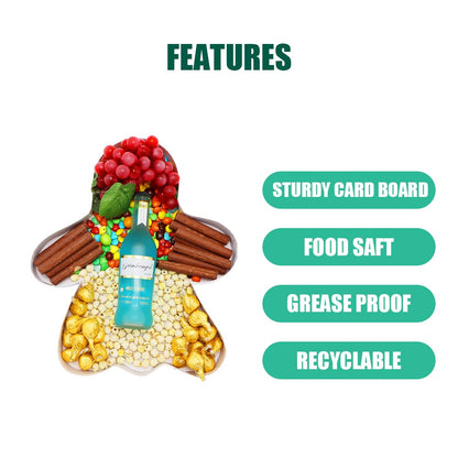 Cardboard Fillable Halloween Ghost Charcuterie Board Candy Food Tray, 12.2 inch, Party Event Decoration (Ghost Shape)