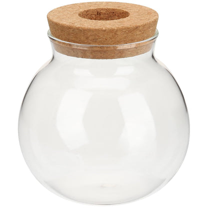 Yardwe Small Ball Glass Hydroponic Plant Vase, 4.33 Inch Round Propagation Vase Bottle for Plant Cuttings, Mini Terrarium Bottle for Desktop Home Decor