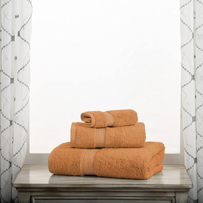 SUPERIOR Egyptian Cotton Pile 3 Piece Towel Set, Includes 1 Bath, 1 Hand