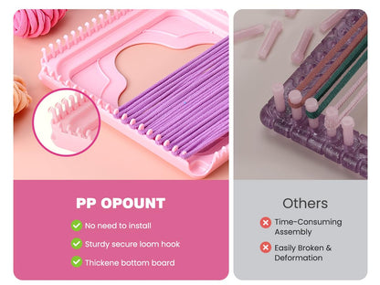 PP OPOUNT Weaving Loom for Kids & Adults, 432 Craft Loops Easy Pot Holder Loom Kit for Girls Ages 6 7 8 9 10 11 12, DIY Arts and Craft Projects for Beginners Making Potholders, Ideal Gifts for Kids