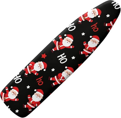 Black Christmas Santa Ironing Board Cover Cover Standard Size Soft Fabric