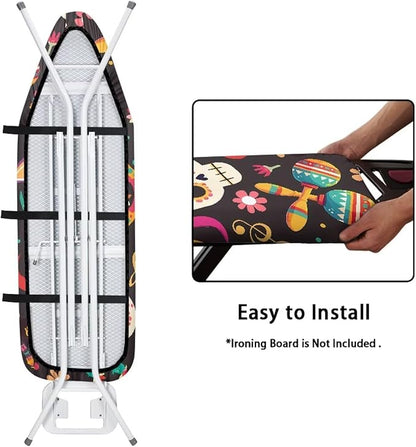 Mexican Skull Cactus Ironing Board Cover-15x 54 Elastic Edges Non-Slip Day of