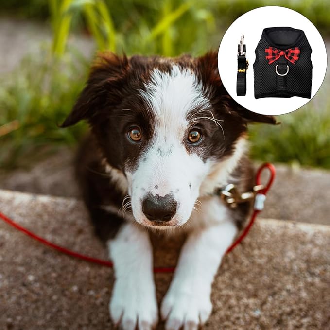UPKOCH Pet Harness Set Mesh Vest Type Breathable Chest Strap Medium (30-34cm) for Small Animals Rabbit Guinea Pig Squirrel Walking Harness