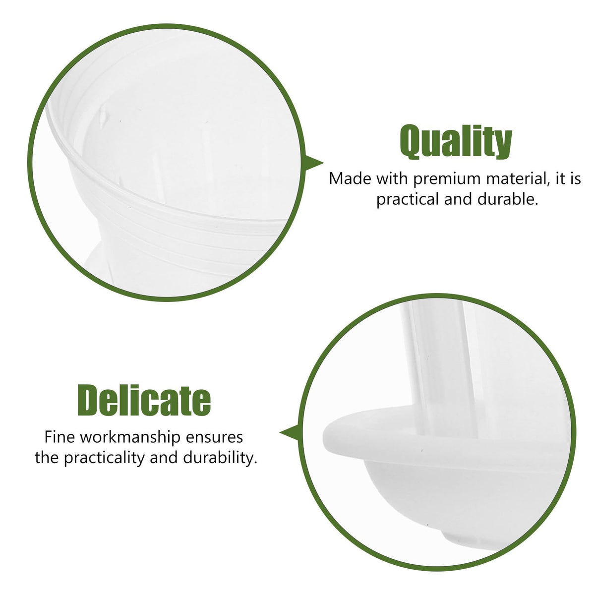 Toddmomy Transparent Plastic Flower Pot with Vent Holes and Tray 6.37X6.37X5.11 Inch Clear Planter for Indoor Gardening Orchid Bonsai and Nursery Use
