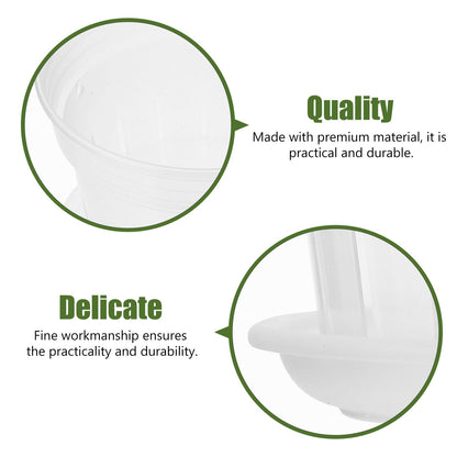 Toddmomy Transparent Plastic Flower Pot with Vent Holes and Tray 6.37X6.37X5.11 Inch Clear Planter for Indoor Gardening Orchid Bonsai and Nursery Use