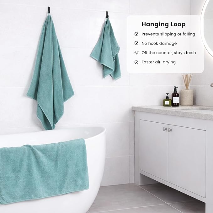 SEMAXE 12-Piece Family Bathroom Towel Set