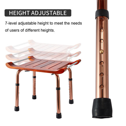 Teak Shower Bench Stool Chair Seat for Inside Shower Bath Sauna, for Elderly and Disabled