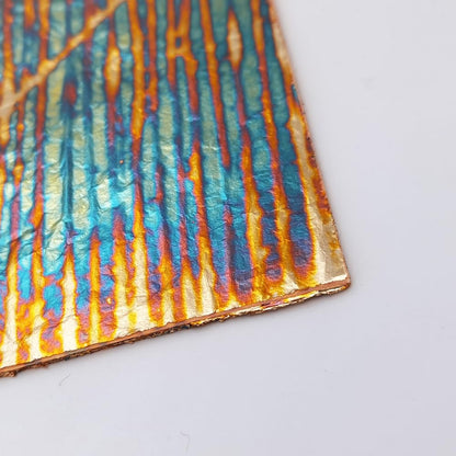 INSPIRELLE 5.5" x 5.5" Imitation Gold Foil Variegated Metallic Leaf 25 Sheets for Arts and Gilding Crafts, Sunset