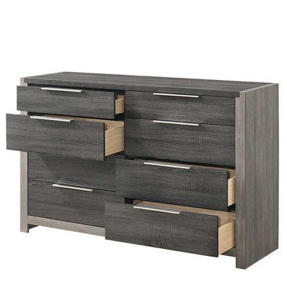 Acme Casimiro Transitional Wood 8-Drawer Rectangular Dresser in Gray