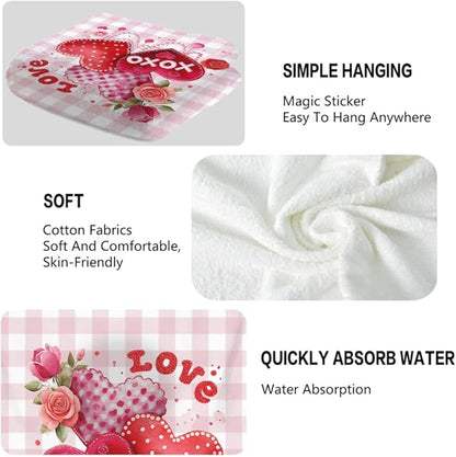 Valentines Day Hand Towels