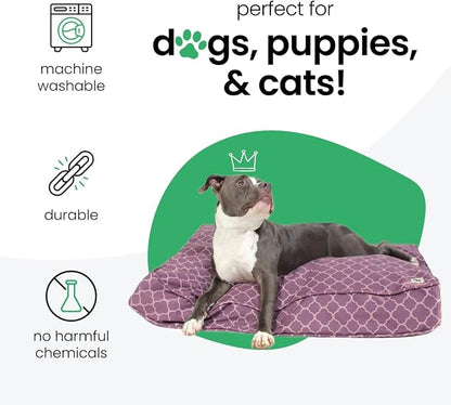 Molly Mutt Medium to Large Dog Bed Cover - Royals Print - Measures 27”X36”X5’’ - 100% Cotton - Durable - Breathable - Sustainable - Machine Washable Dog Bed Cover