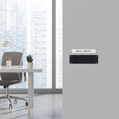 Durabox Through The Wall Drop Chute – Adjustable Two Piece Steel Deposit Drop Slot for Documents, Letters, Payments and Other Non-Bulky Items and Mail D100 (Black)