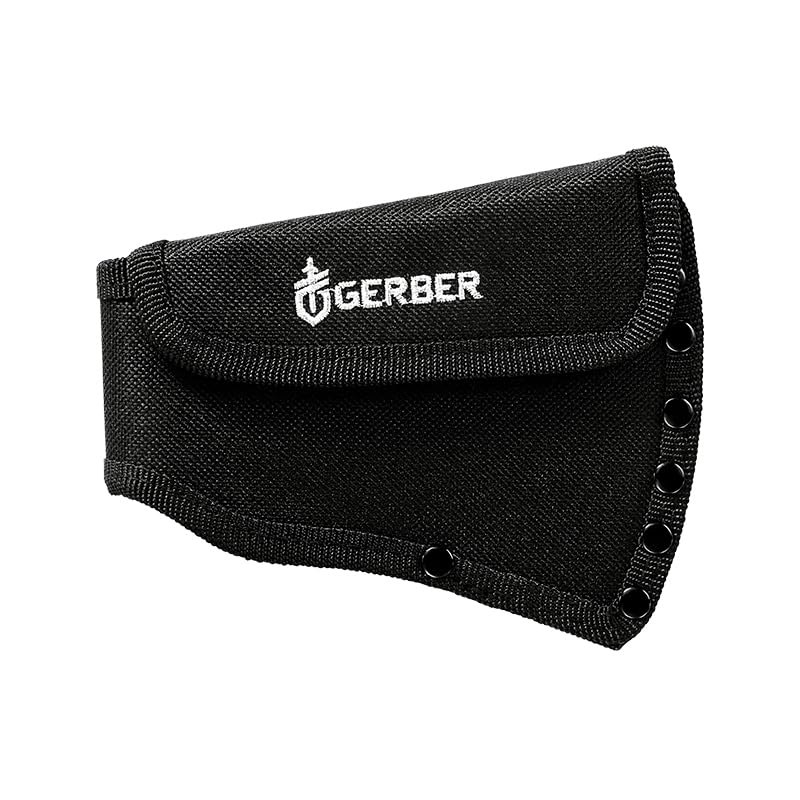 Gerber Gear Pack Hatchet - 3.5" Steel Blade Axe with Full Tang - Survival, Bushcraft and Camping Gear - with Mountable Nylon Sheath, Brown