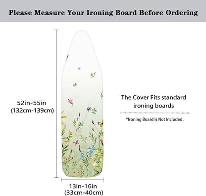 Simple Floral Ironing Board Cover Scorch and Stain Resistant Pressing Cloth