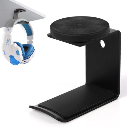 Bonsture Magnetic Headphone Holder, Headset Hooks, Aluminum Headphone Hanger for Desk & Table, Headphone Mount Stand with Rubber Pad, Compatible with All Gaming Headsets (Black)