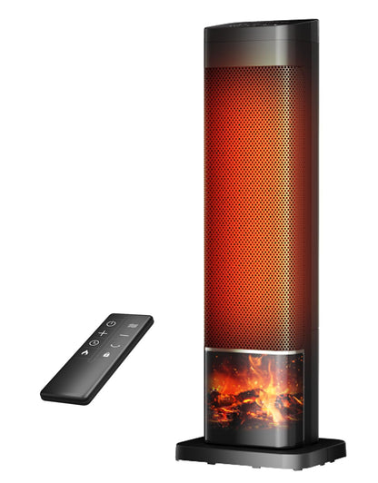 HALMUN Space Heater, 1500W PTC Ceramic Heaters for Indoor Use with Remote, 24H Timer, Oscillation, Tip-Over and Overheat Protection, Fast Safety Heat for Home Office- Upgraded