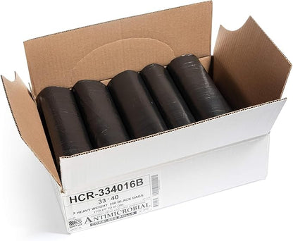 Aluf Plastics High Density Trash Bags, 33 Gallon, 16 Micron,