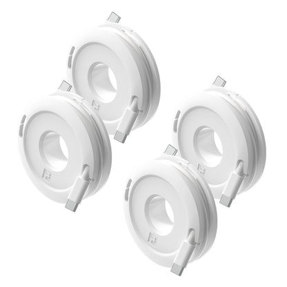 Side Winder Mini and Max Headphone, Earbud and Charging Cable Winder and Organizer Perfect for Wrapping Earbuds and Cords for Travel and Organization 4-Pack (White, Max)