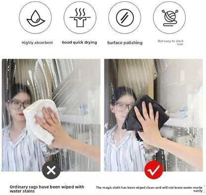 Magic Cleaning Cloth 5 Pcs Lint Free Cloth Microfiber Cleaning Rag，Reusable