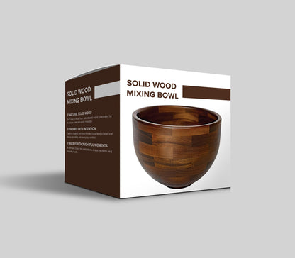 Handcrafted Wood Mixing Bowl for KitchenAid Tilt-Head Stand Mixers, Natural Wooden Bowl with Stainless Steel Base, 4.5–5 Qt, Natural Wood