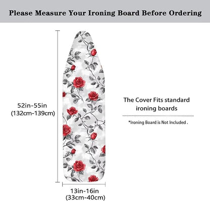 Rose Print Ironing Board Cover Polyester Iron Cover