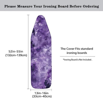 Purple Ironing Board Pad and Cover Standard Ironing Board Cover Scorch and