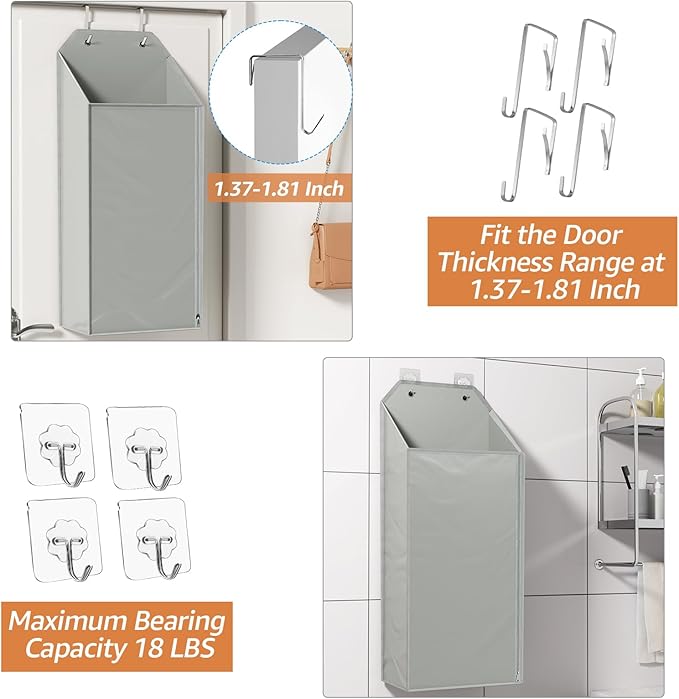 MaxGear Hanging Laundry Hamper, Over the Door Hamper