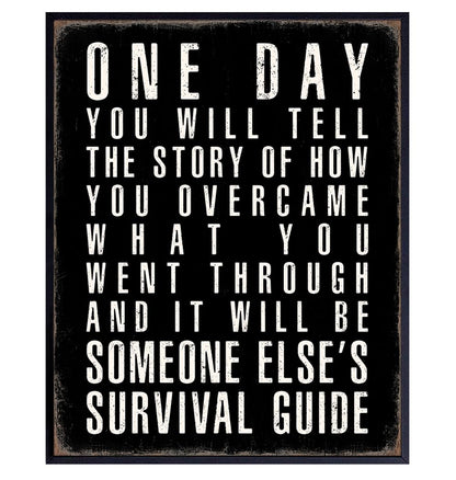 Black Office Decor Inspirational Quotes - Positive Quotes Posters for Men - Home Office Success Wall Art - executive Motivational Gifts for Him - Motivation Gym Wall Decor - Rustic small Wall Art Print