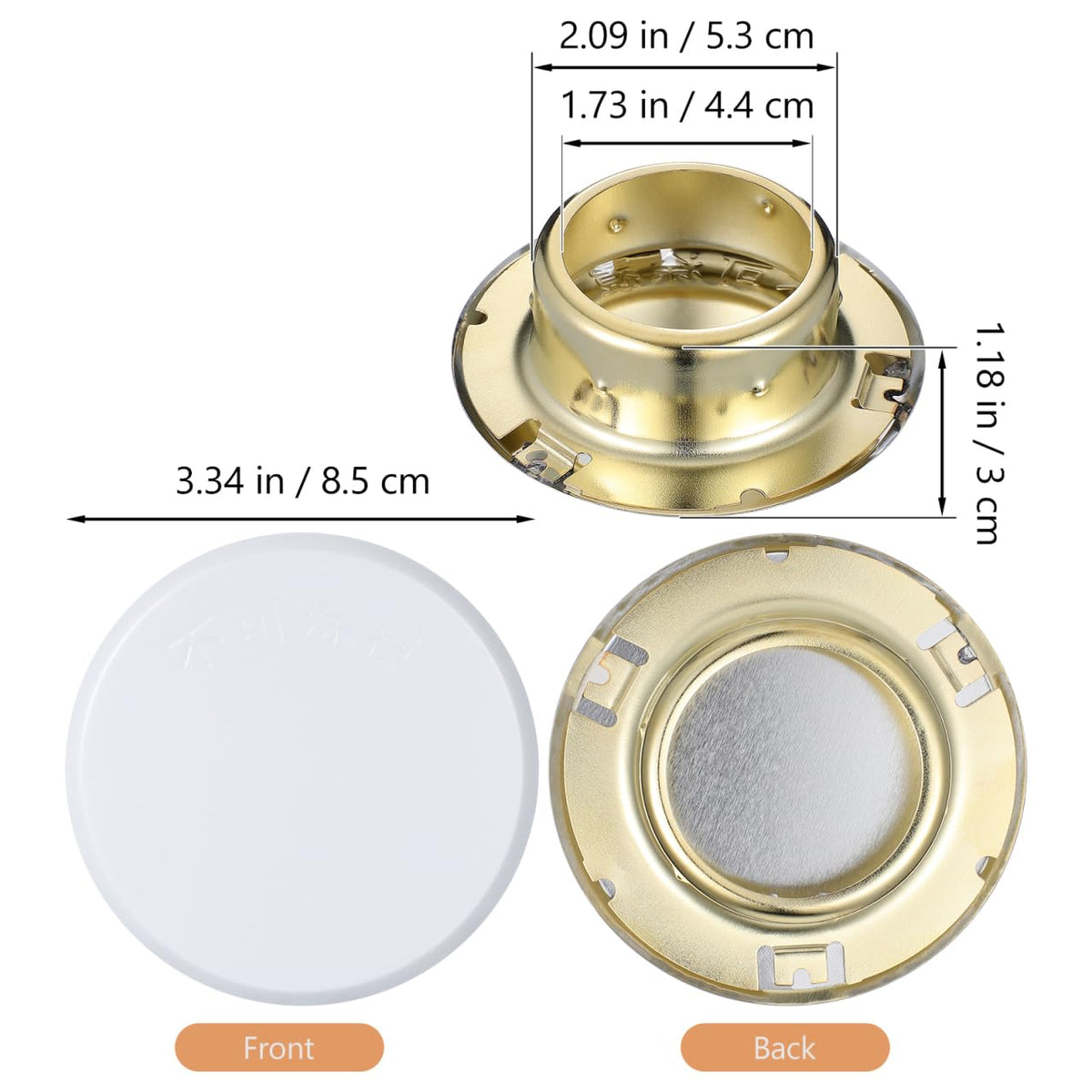 PRETYZOOM 4Pcs Fire Sprinkler Covers Plate Sprinkler System Cover for Residential Commercial Spaces Easy Installation Maintenance Boosts