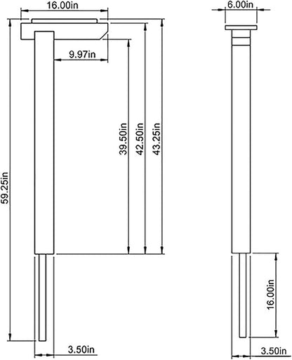 Architectural Mailboxes DPK000AM Drive-in Post, No Size, Aromatic Cedar | Naturally weather-resistant post with a no-dig ground spike and a classic grain finish that ages gracefully outdoors.