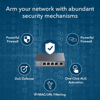Cudy New Gigabit Multi-WAN VPN Router, Up to 4 Gigabit WAN Ports, SMB, Load Balance, Lightning Protection, PPTP L2TP WireGuard OpenVPN IPsec VPN Router
